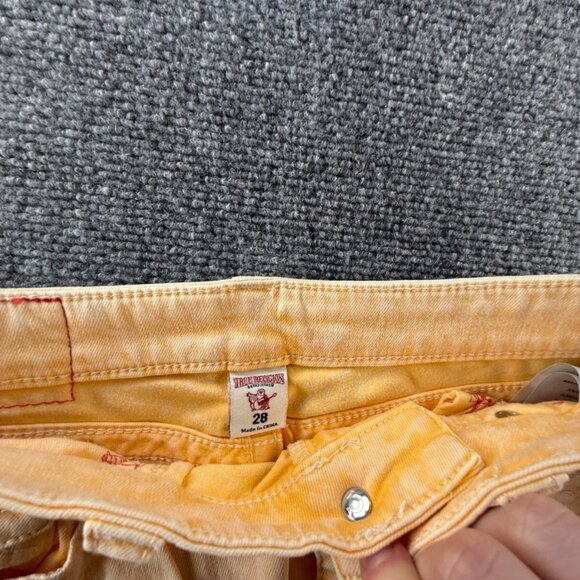 True Religion Jeans Women Yellow Cotton Blend Stretch Urban Skinny ACTL 28X28 - Picture 14 of 15